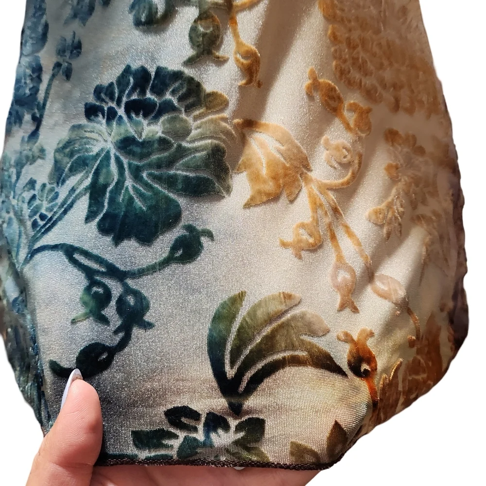 Y2K Velvet Burnout Babydoll Top Womens Small Multicolor Ombre Fairy Whimsigoth - Picture 3 of 11